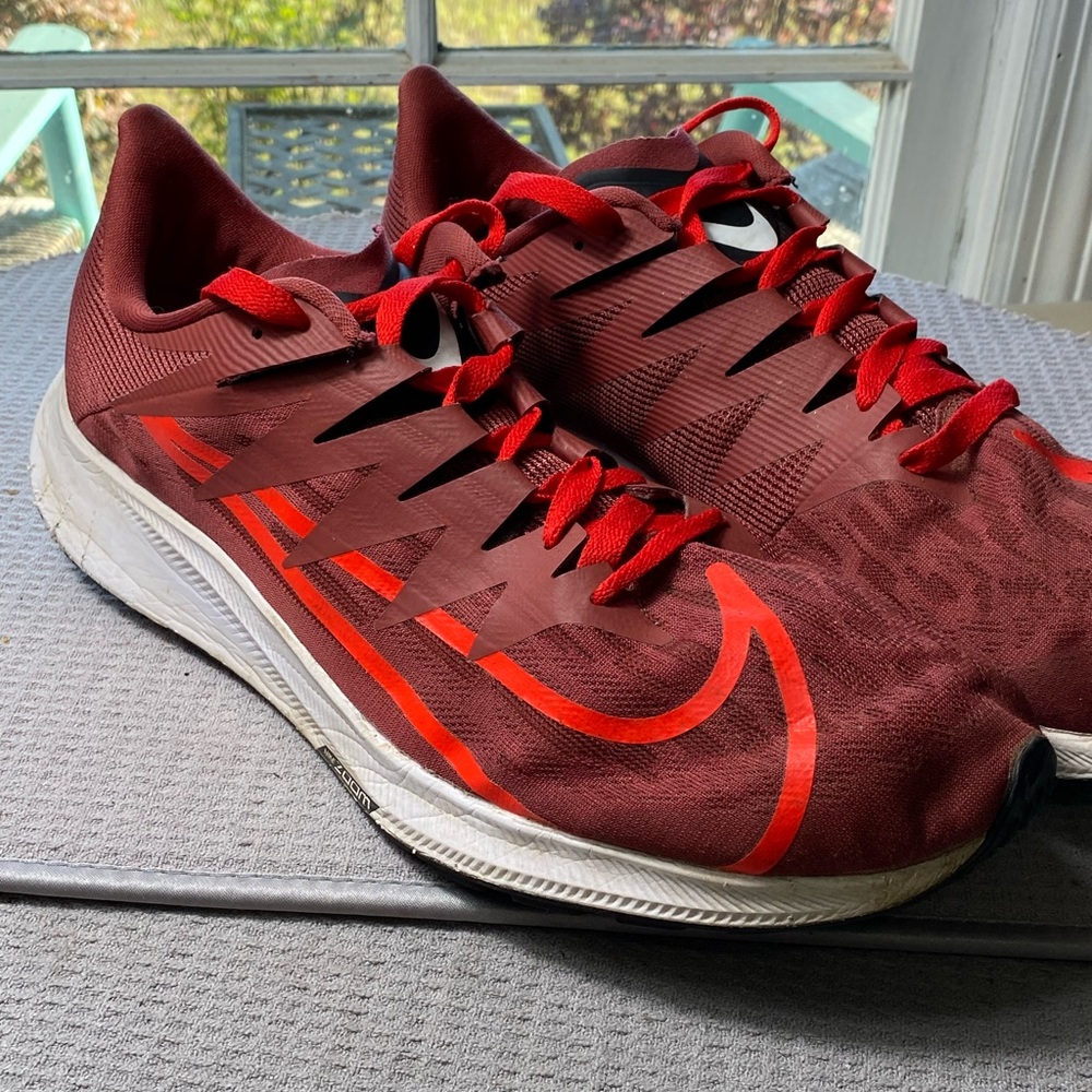 MENS NIKE ZOOM RIVAL FLY SHOES SZ 13 M CO788-600 Brown-Red Trim  Sku 565